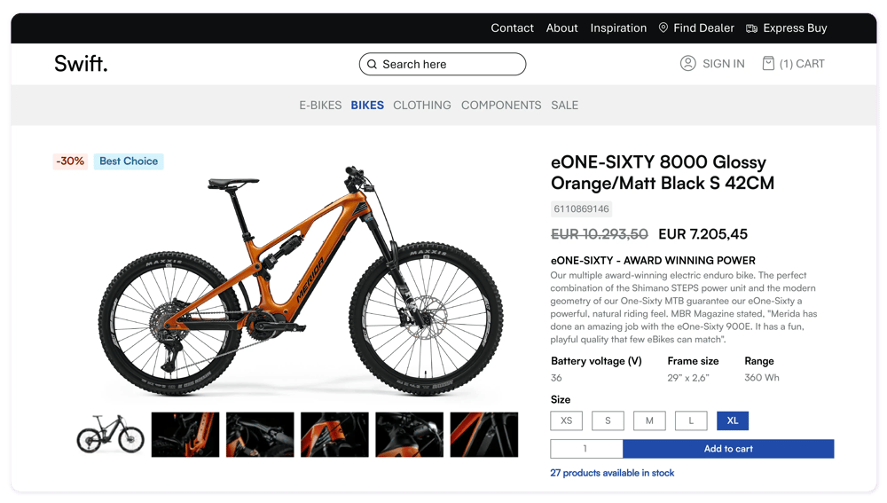 Truvio Commerce Suite - Swift Product Page copy