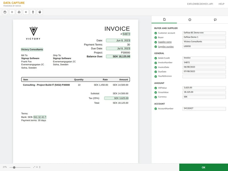 Invoice Data Capture for Dynamics 365 Finance & Operations