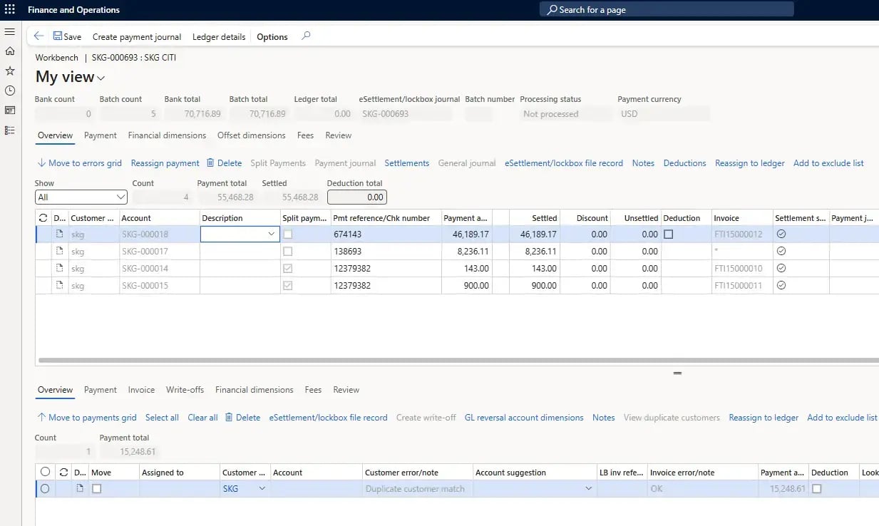 Truvio Reconciliation and Settlement for Dynamics 365 Finance enabling automated customer payment matching, settlements, and streamlined cash application.