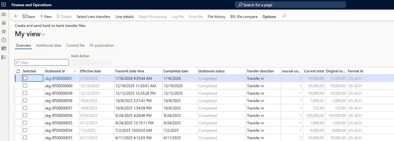 Bank to Bank Transfer