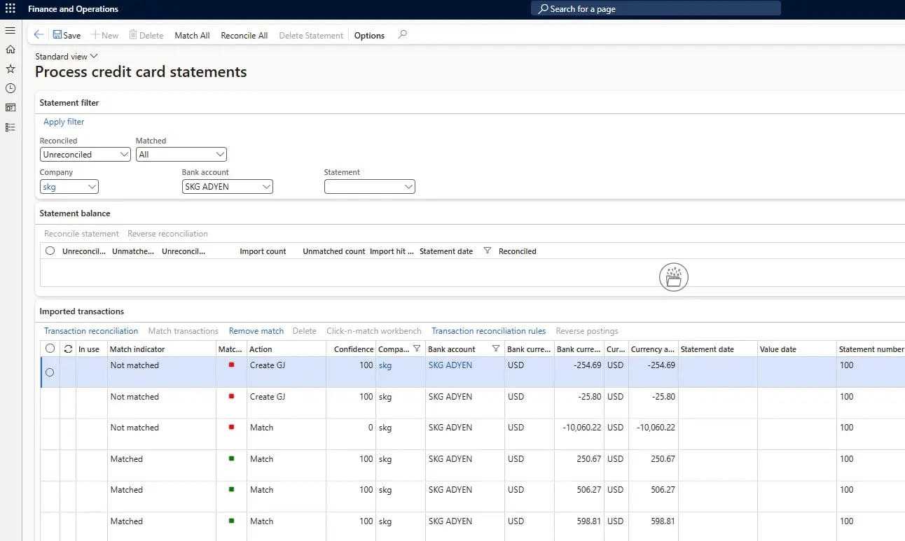 Credit Card Reconciliation