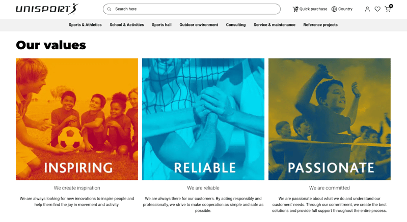 Unisport values